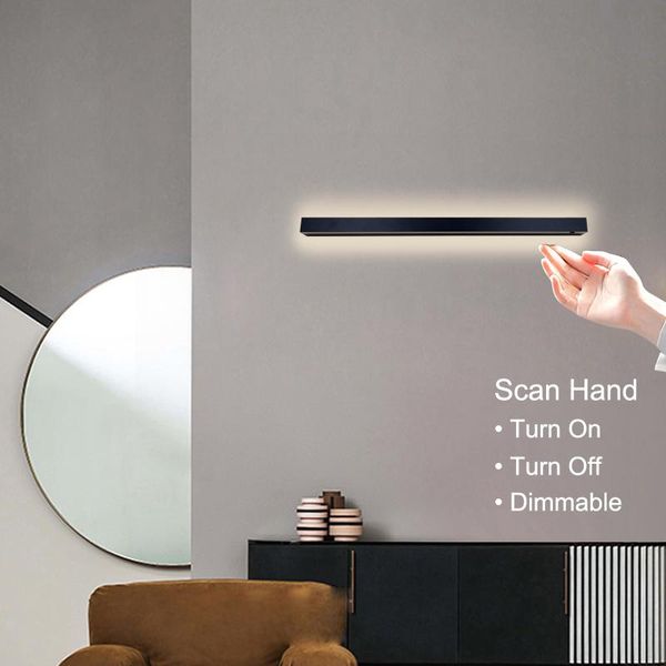 

modern led wall lamp 15w indoor light dimmable nightlight sensor control home lighting fixtures living room bedroom line 50cm