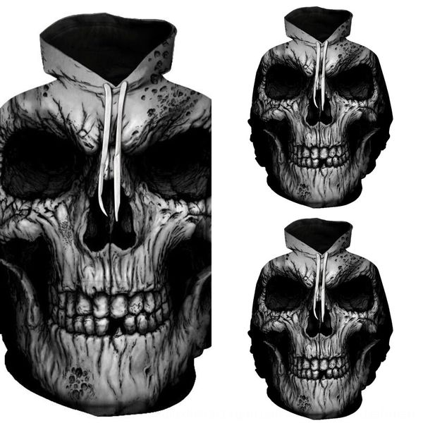 

fashion wolf head hooded men and women's casual fashion 3d wolf head hooded men and women's casual hoodie sweatersweater sweater 3, Black