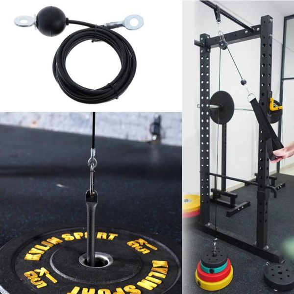 

gym fitness pulley cable system biceps triceps arm hand strength exercise tool
