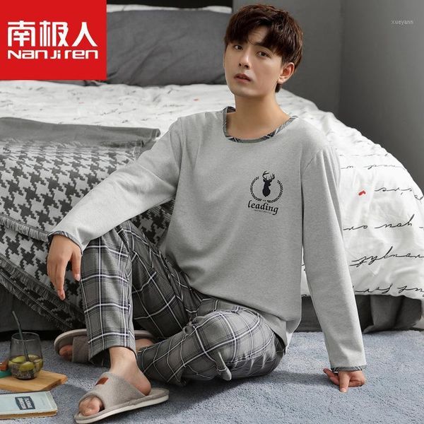 

mimi ky pajamas male qiu dong cotton1, Black;brown