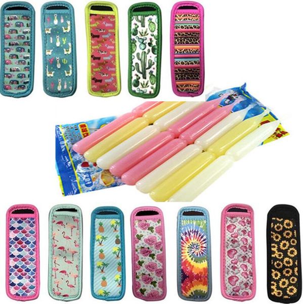 

neoprene popsicle bags antiing er popsicle holder reusable ice pop sleeves floral sunflower flamingo unicorn tie dye colors f92902