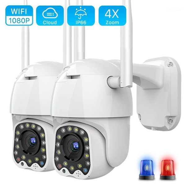 

1080p outdoor ptz ip camera auto tracking 2mp cloud home security wifi camera 4x digital zoom speed dome with siren light1