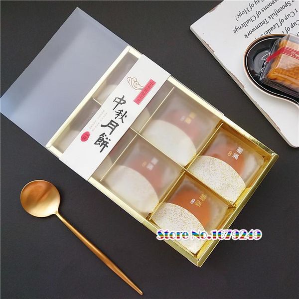 

golden candy packaging gift box with pvc window, transparent creative cake cookie box, wedding nougat packaging boxes 50pcs/lot1
