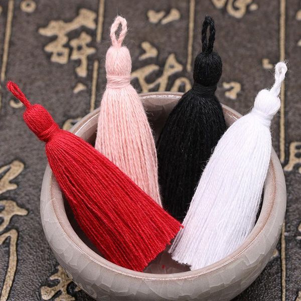 

20pc 6cm mini pure cotton tassel home textile curtain clothing pendant tassels diy jewelry making charms pendants craft tassels h qylmph