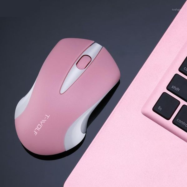 

mice 1600dpi pink computer mouse cute gamer girl professional gaming wireless optical fashion mute for lap