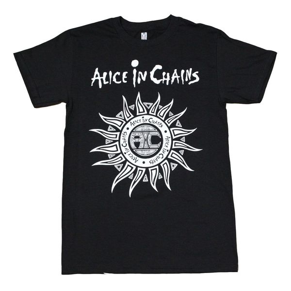 

alice in chains sun логотип мужская футболка black printed t рубашка с коротким рукавом мужские футболки для мужчин мультфильм спорта с капю