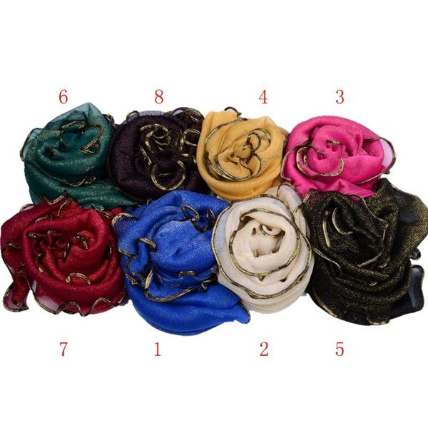 

new fashion women shiny bronzing foil gold scarf silk scarves shawl hijab, Blue;gray
