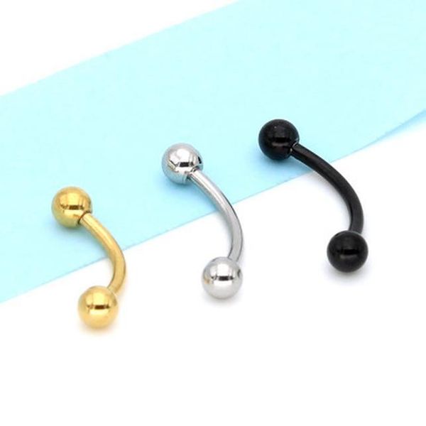

modrsa 2pcs/lot stainless steel eyebrow ring barbell tragus ear piercings nose ring lip eyebrow piercings ring body jewelry q jllwmd, Silver