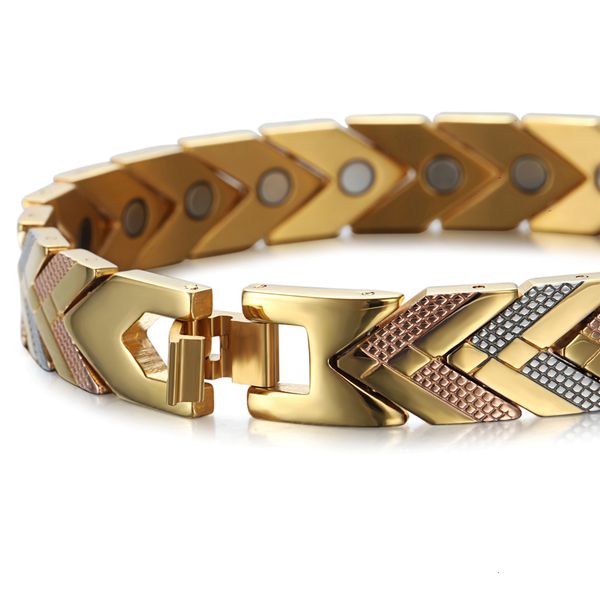 

factoryk7h1bangle magnetic fashion-health sale for stainless women steel bio energy bracelet gold fashion jewelry s9
