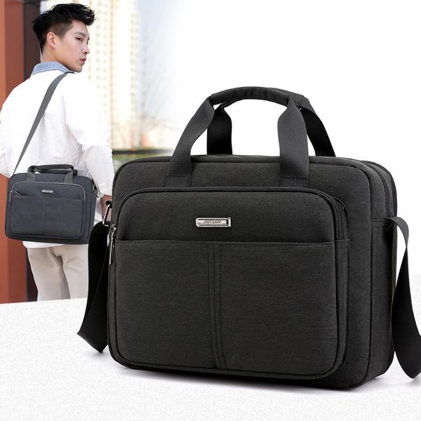 

men business briefcase messenger fashion retro shoulder hand nylon crossbody waterproof bags black working bag xa756zc