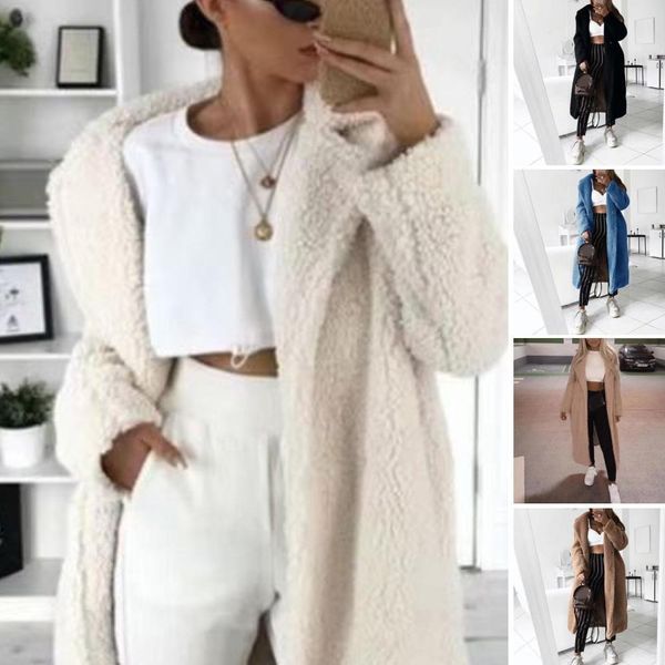 

woolen winter woman coat female jacket coat female warm parka jacket solid outwear jackets for women feminine coatx1020, Black