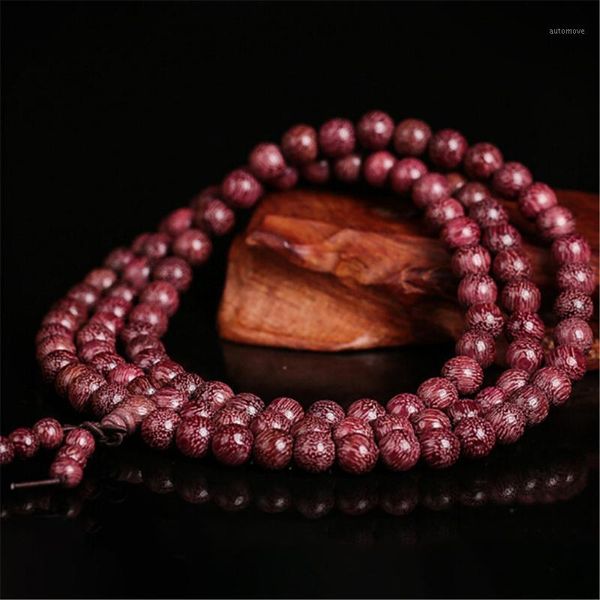 

wholesale 10pcs 6/8mm natural brazil violet 108 beads bracelet rose sandalwood purple hematoxylin prayer 108 mala meditation1, Black