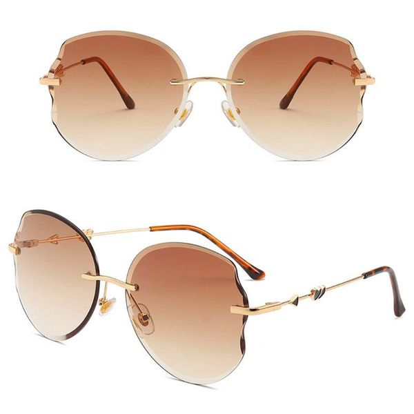

fashion women frameless sunglasses personality charm sunshade mirror street pgraphy props glasses jewelry gifts 50jb, White;black