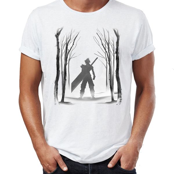 

men's t shirt final fantasy cloud strife ink art awesome artwork drawing printed tee sport hooded sweatshirt hoodie