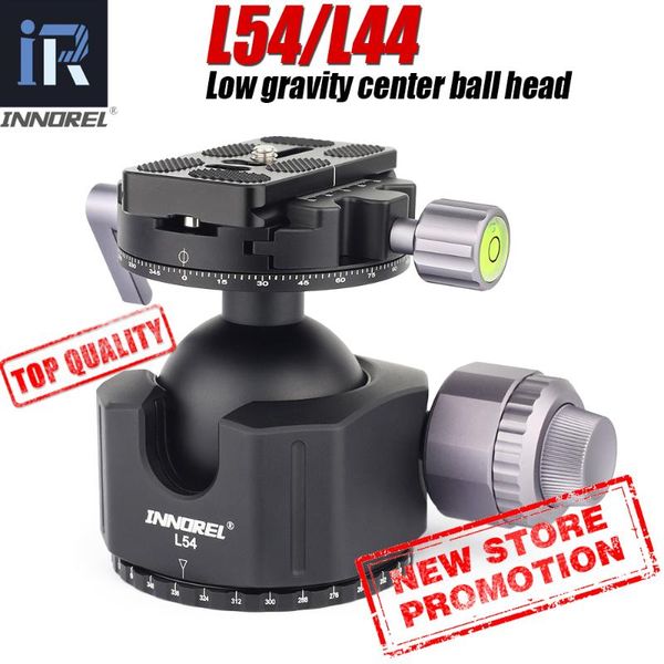 

low center of gravity ballhead 54mm 44mm super large hollow sphere tripod head double u notch ultra-low profile damping setting
