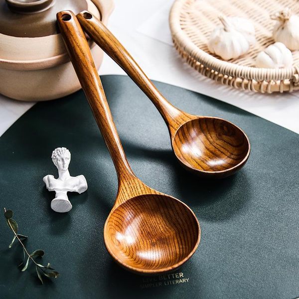 

wooden cooking spoon wooden spoon japanese pot super large long handle thickened1