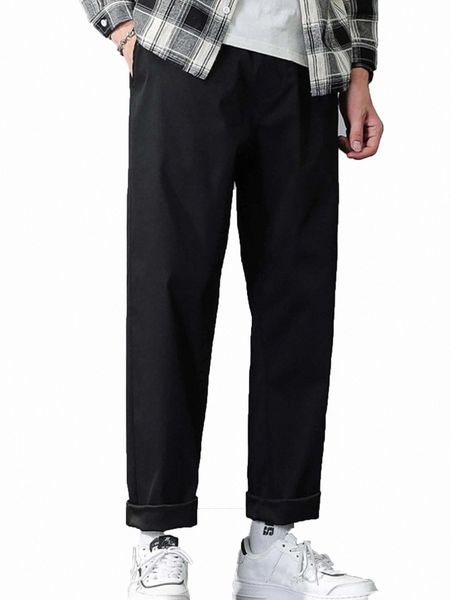 

men slant pocket pants c1bt#, Black