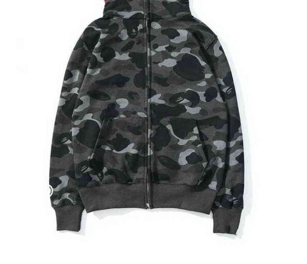 

mens hoodies fashion mens stylist cartoon shark printing hoodies jacket men womens casual sweatshirts 5 colors size m-3xl, Black