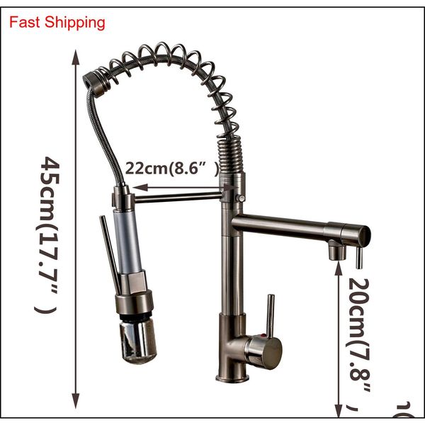 

wholesale and retail nickel brushed spring kitchen faucet single handle mixer tap qylhzj bdesports