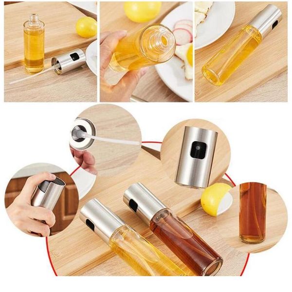 

stainless steel spray bottles refillable oil vinegar mist spraying bottle water pump gravy boats grill bbq sprayer kitch bbybxd