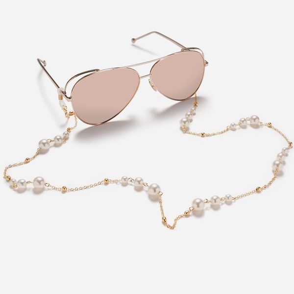 

wind fashion multi-functional non slip neck rope eyeglass net red sunglasses hanging chain, White;black