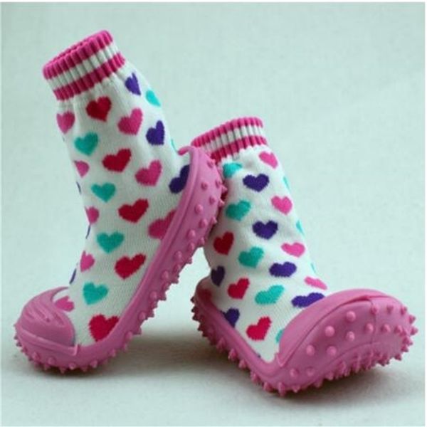 

soft non-slip floor rubber soles toddler girl boy baby wholesale custom newborn non slip socks y201009, Pink;yellow