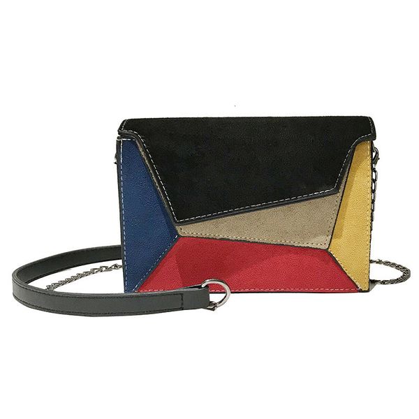 

hbp non-brand singles yiwu face single delivery stitching geometric women's contrast matte small square bag, 10 * 10 3 sport.0018