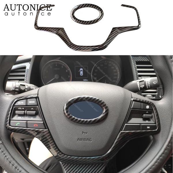 

carbon fiber color steering wheel frame cover for elantra accent solaris