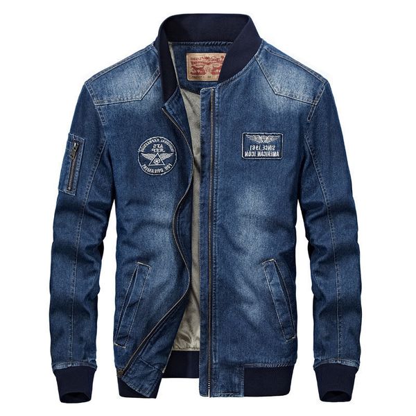 

oem factory direct sell men fashion winter cotton bomber denim jean jacket