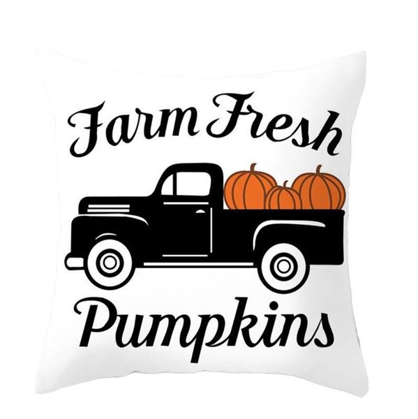 

thanksgiving decorative pillowcase 45*45 cm pumpkin letters printing living room sofa cushion cover home chair wmtama item_home