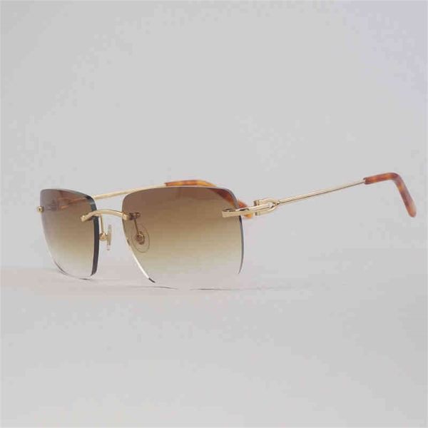 

73% off factory sale vintage rimless square sunglasses men metal frame glasses women eyeglasses shades oculos gafas for driving outdoor, White;black