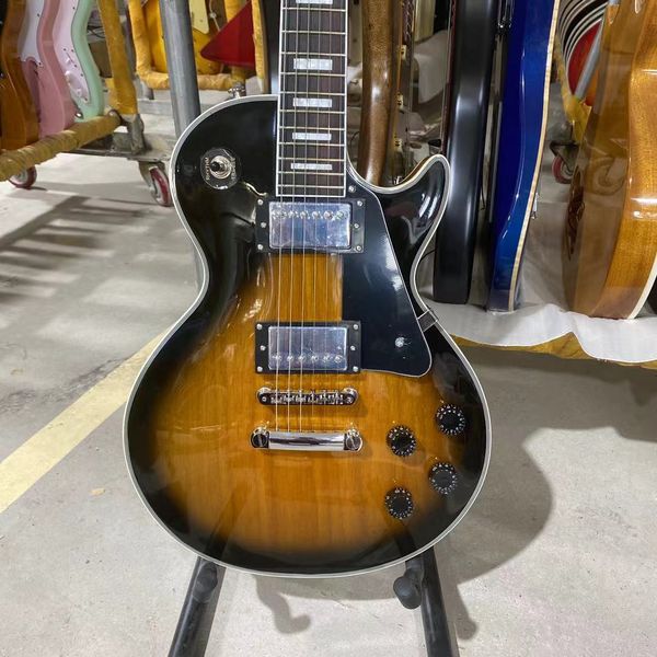 

lp electric guitar vintage sunburst color chrome hardware rosewood fingerboard mahogany body high quality