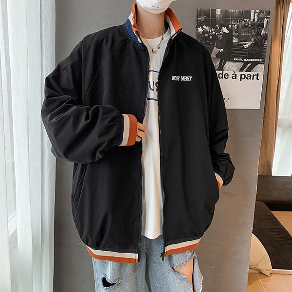 

2020 hop autumn hip streetwear solid color clothes harajuku casual oversized jacket pocket, Black;brown