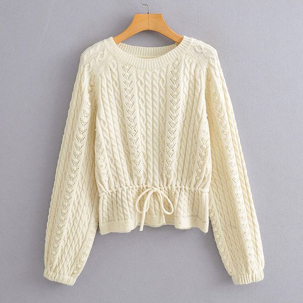 

novalya o neck sweaters women fashion casual criss cross drawstring sweater women elegant long sleeve sweaters female ladies ip, White;black