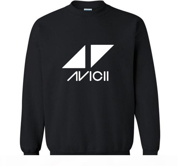 

музыка dj avicii напечатанные пуловер толстовки мужчины мода хломатная толстовка повседневная хип-хоп хараджуку руно теплые толстовки мужска, Black