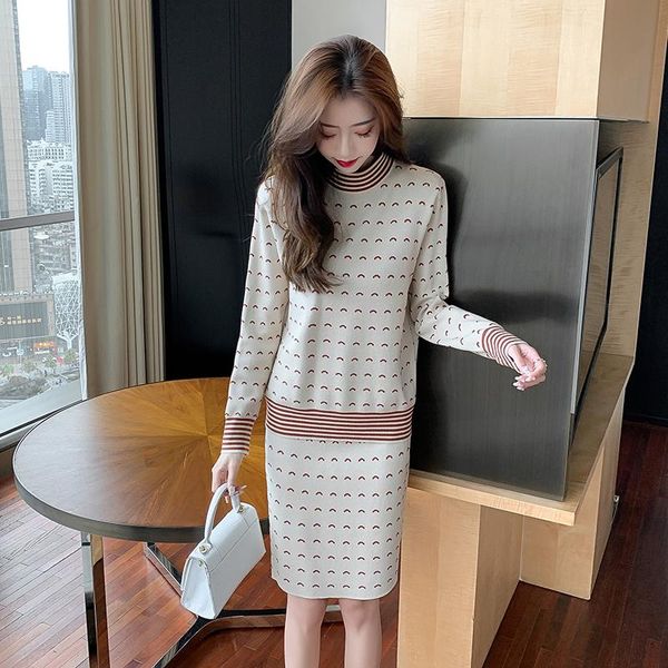 

jxmyy autumn and winter new style small fragrant knit suit women loose korean style skirt fashion western two-piece suit, White;black