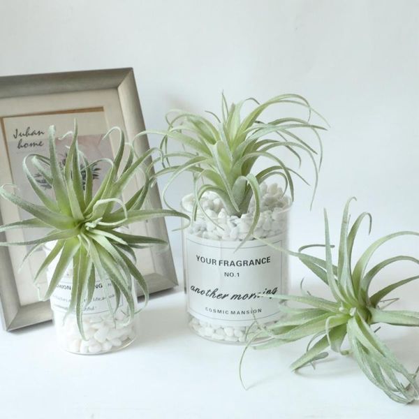 

decorative flowers & wreaths suncho flocking artificial succulents plants home office garden decoration diy wall flower arrangement fake