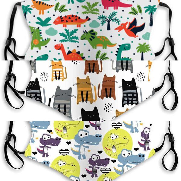 

pm2.5 face with masks kids cartoon 2 filters anti-fog haze dust protection reusable washablqvb 1egt