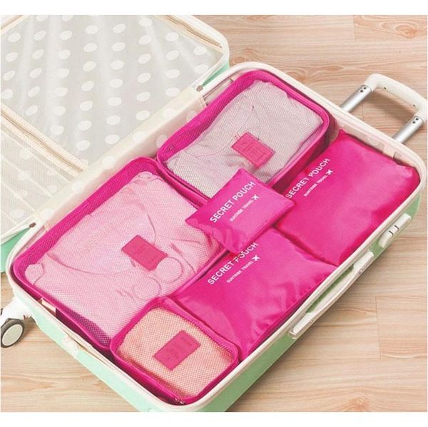 

storage bags 6pcs /1set travel waterproof storage bag clothes underwear bra packing cube luggage organizer close jllfqf lajiaoyard