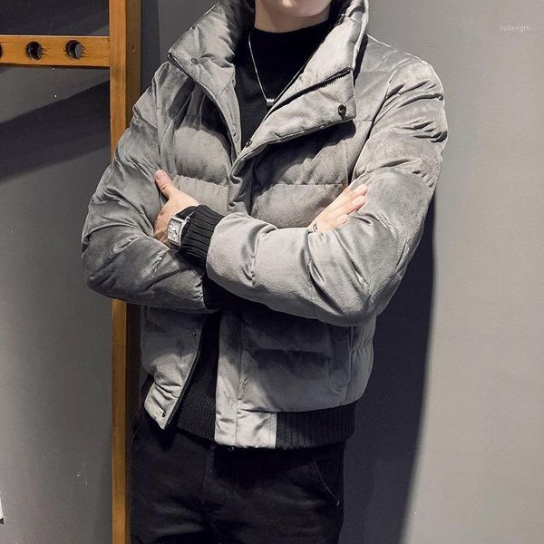 

cotton male winter winter baseball brought cotton-padded jacket male fashion, cultivate one's morality coat collar1, Black;brown