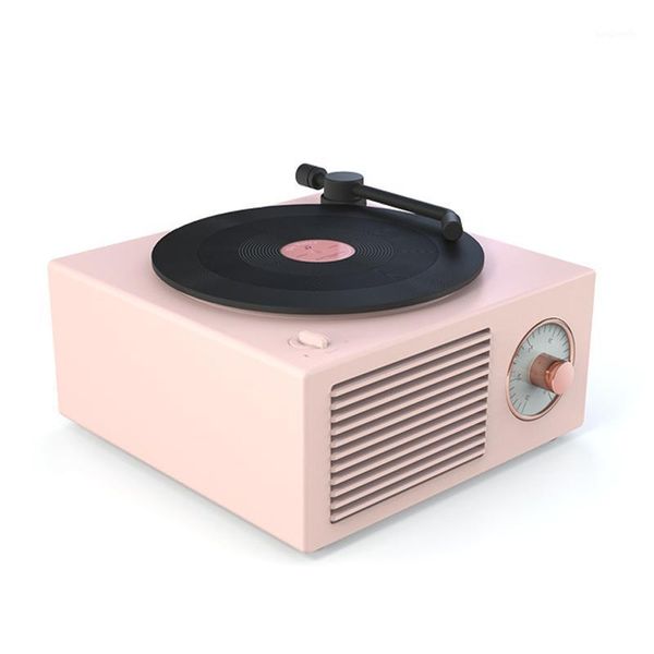 

retro wireless bluetooth speaker subwoofer home small smart o large volume outdoor subwoofer (pink)1