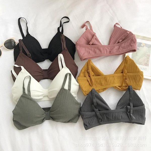 

women lingerie push up bra cotton elastic fashion sports watch underwear strapless bra1, Red;black