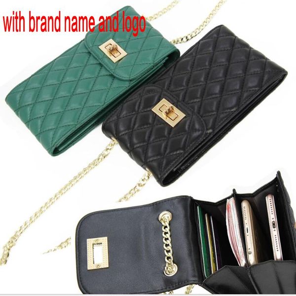 

fashion phone bag women chain mobile flap messenger card purse sheepskin genuine leather handbag shoulder bag tote purse qynf n6