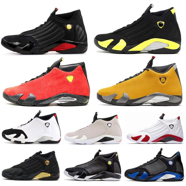 

14s 2019 14 varsity royal men basketball shoes university gold red candy cane desert sand thunder mens trainer sports sneakers, White;red