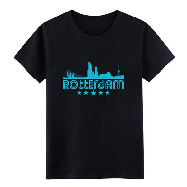 

retro rotterdam skyline men printing short sleeve vintage crazy authentic spring autumn natural sport hooded sweatshirt hoodie t shirt
