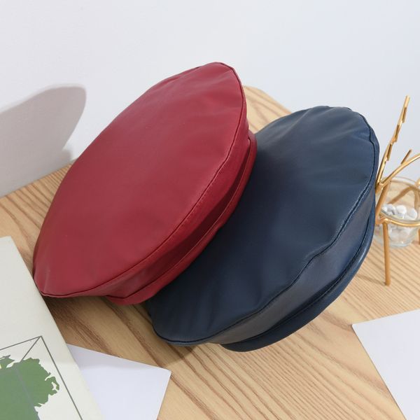 

rts пу искусственной кожа всего матч тенденции дама берет ретро англичане без козырька открытого шлют художник шляпы смешанного заказа, Black;white