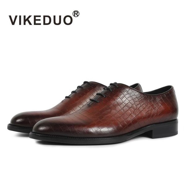 

vikeduo 2020 summer new arrival men's oxford dress shoes formal wedding office male footwear genuine cow leather zapatos hombre, Black