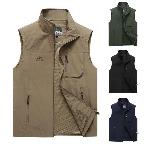 

fashion men casual vest coat men's jacket solid outdoor quick-drying vest jacket blouse hoodie sleeveless men clothing, Black;white