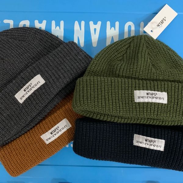 

wtaps short beanies winter hats for women men autumn docker brimless caps designer wholesale ladies accessories skullcap fashion skullies, Blue;gray