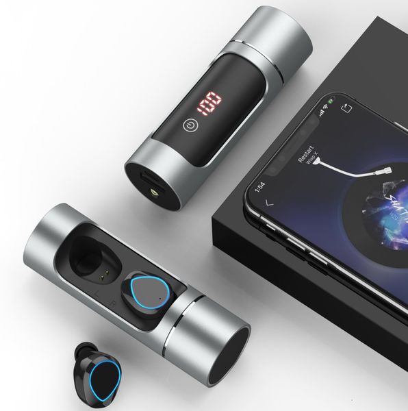 

new k08 wirels bluetooth headset 5.0 stereo charge display with charging chamber